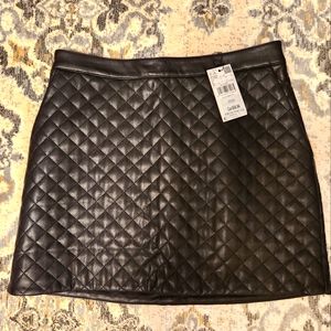 Leather-effect mini skirt